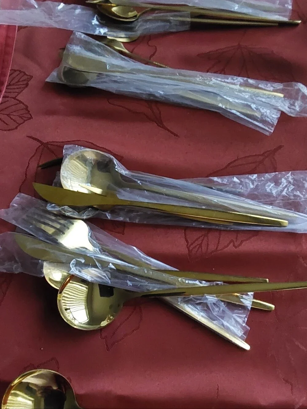 Stainless Steel Flatware Set in Gold Tone - Modern Home Dining Sets Of‎ 30